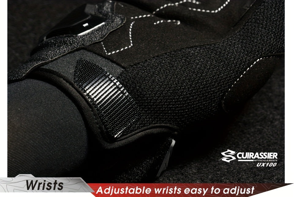 Full Finger Breathable Cuirassier Motorcycle Gloves with Night Reflective Touch Screen for Outdoor Riding Motorbike Scooter ATV