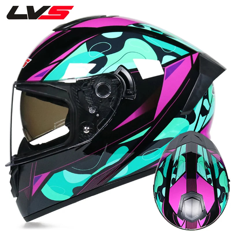Full Face Racing Helmets Winter Warm Double Visor Motorcycle Helmet