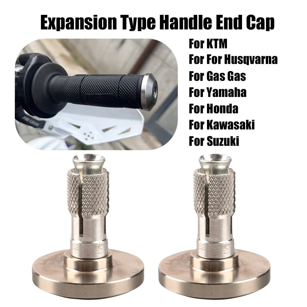 Motorcycle Expansion Type Handle End Cap For KTM Yamaha Honda Kawasaki Suzuki GasGas Motocross