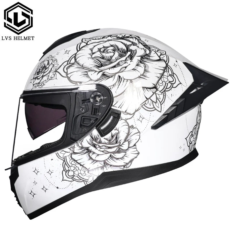 Full Face Racing Helmets Winter Warm Double Visor Motorcycle Helmet