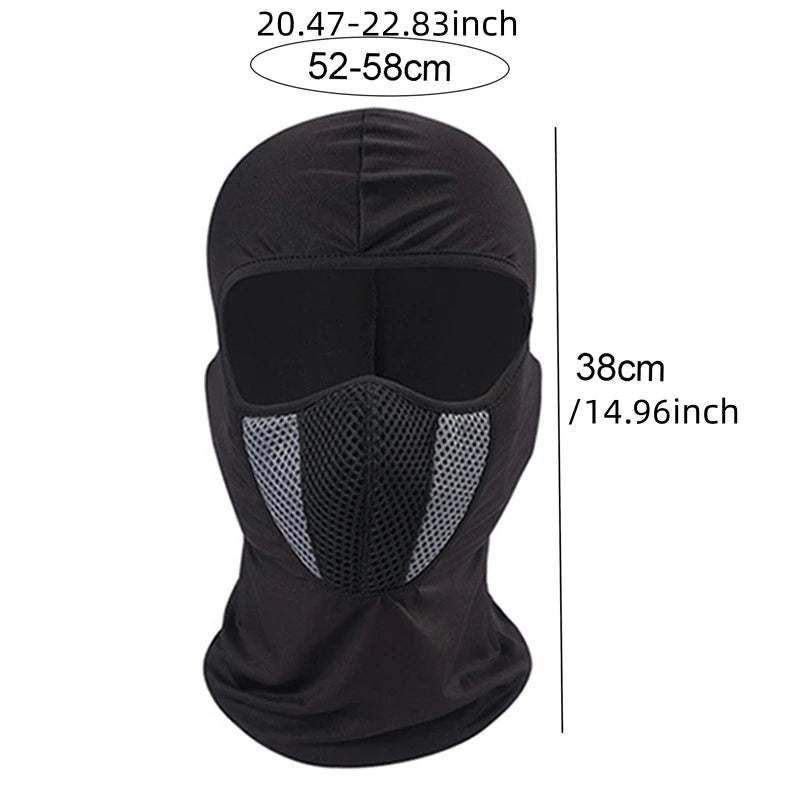 Balaclava Motorcycle Face Mask Full Face Mask Windproof Dustproof Face Shield Winter Moto Helmet Bandana Hood Ski Neck Scarf