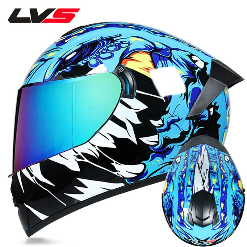 Full Face Racing Helmets Winter Warm Double Visor Motorcycle Helmet