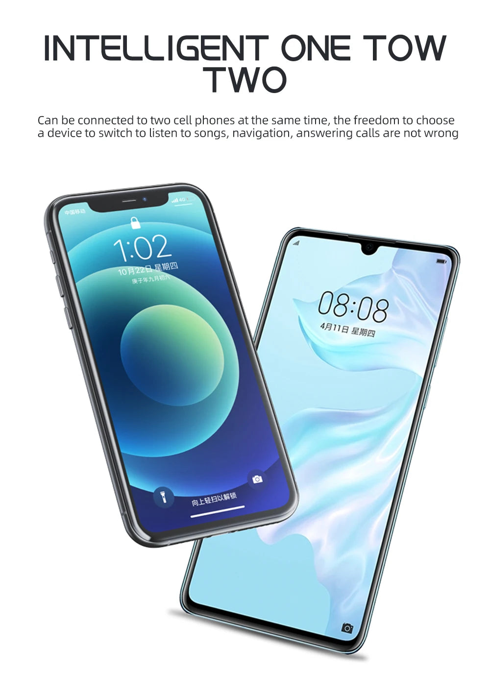 KEBIDUMEI 1/2x Motorcycle Intercom Headset Helmet BT 5.3 For 2 Riders intercommunicator 300M Waterproof Music Sharing Interphone