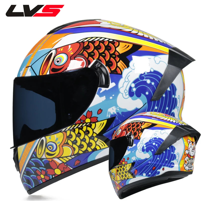 Full Face Racing Helmets Winter Warm Double Visor Motorcycle Helmet
